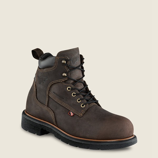 Red Wing Safety Boots Dynaforce® - 6-inch Insulated Waterproof Toe - Dark Brown - Mens LPN746128